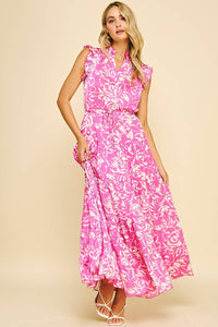 Floral Maxi Dress in Pink