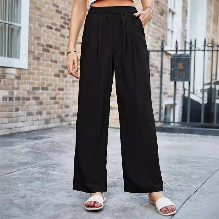 Silk Pleated High Rise Trousers
