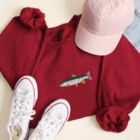 Rainbow Trout Fish Embroidered Heavyweight Sweatshirt
: SAND / S