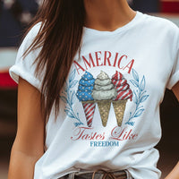 America Tastes Like Freedom Tee in White