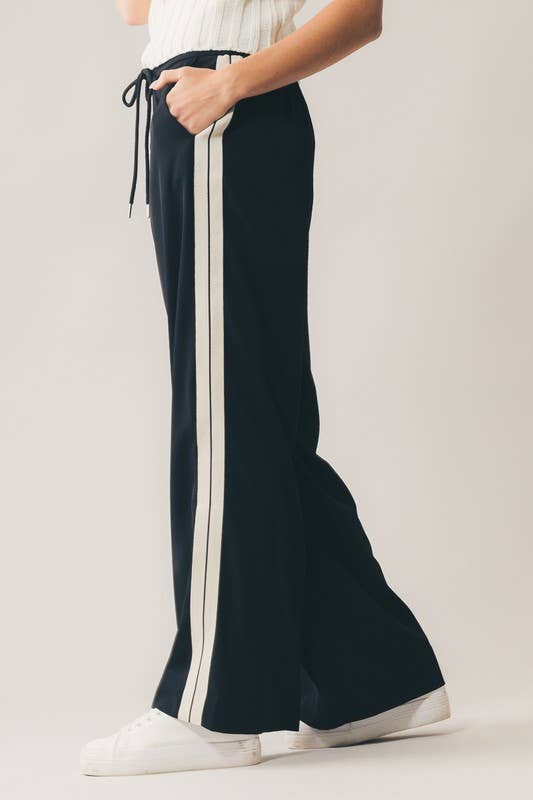 Striped Energy Pants in Black
