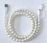 Pearl Beaded Phone Charger Cable