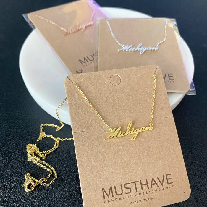 "Michigan" Necklace in Silver