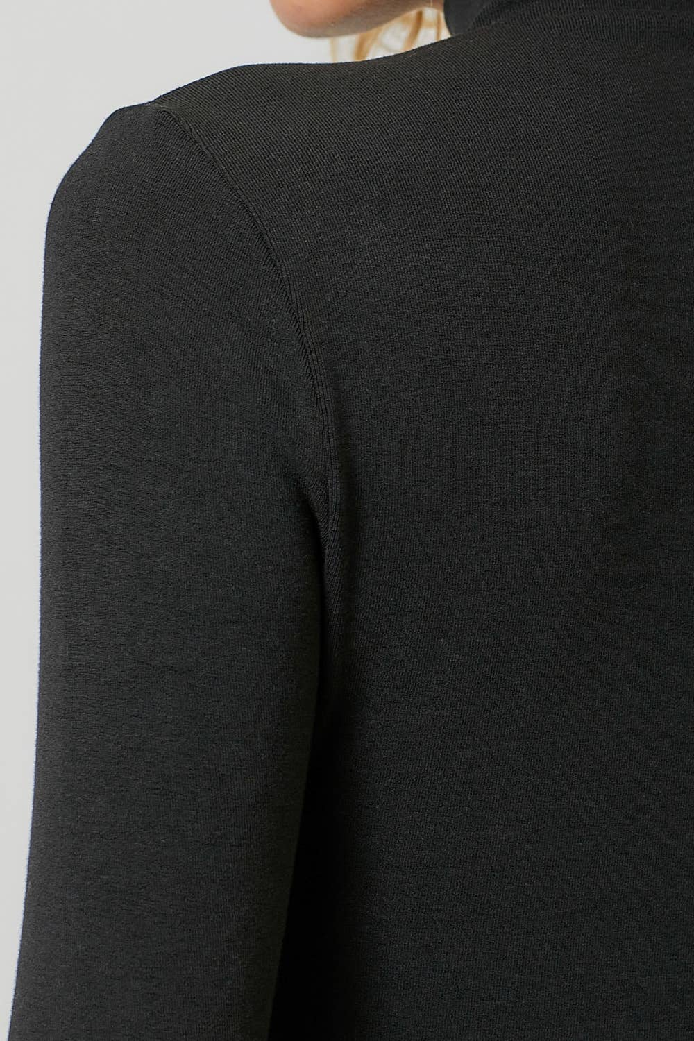 Knit Mock Neck Top in Black