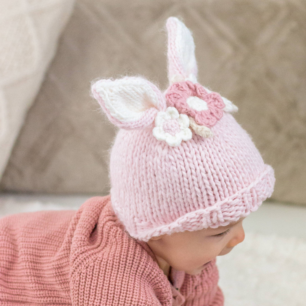 Children's Flower Bunny Beanie, 2-6 Years