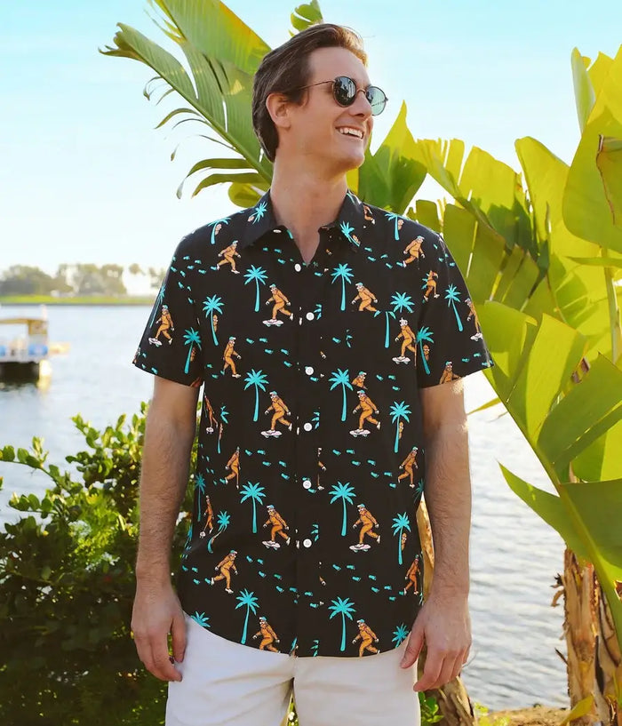 Sasquatch Shredder Men's Hawaiian Shirt