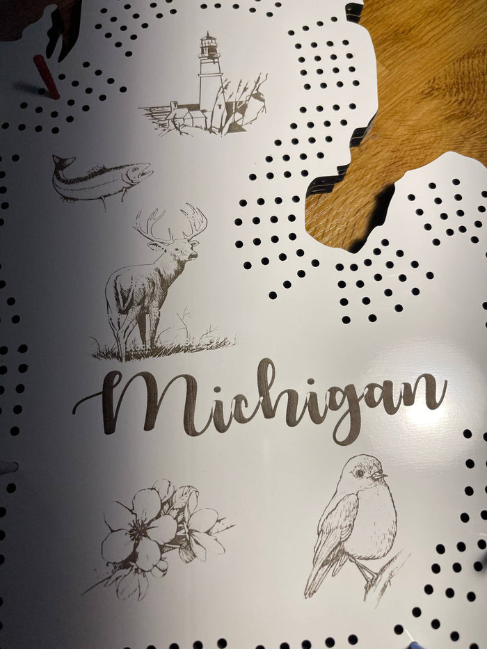 Michigan Cribbage Game Board