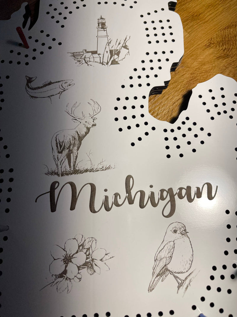 Michigan Cribbage Game Board