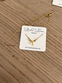 Gold Bow Necklace
