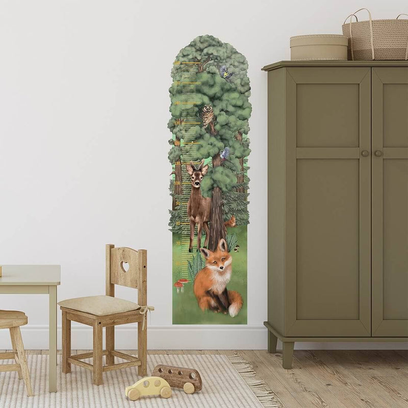 Forest Wall Sticker & Kid’s Growth Chart (cm)