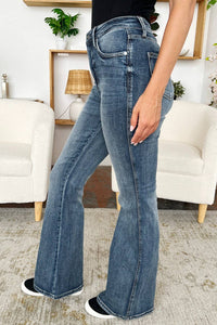 Judy Blue High Waist Flare Jeans in Dark Wash