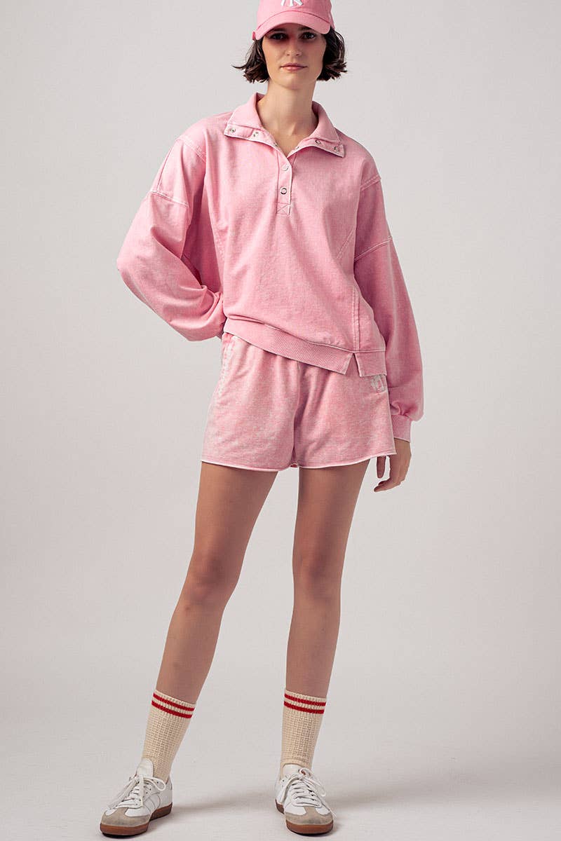 Vintage Wash Shorts in Pink