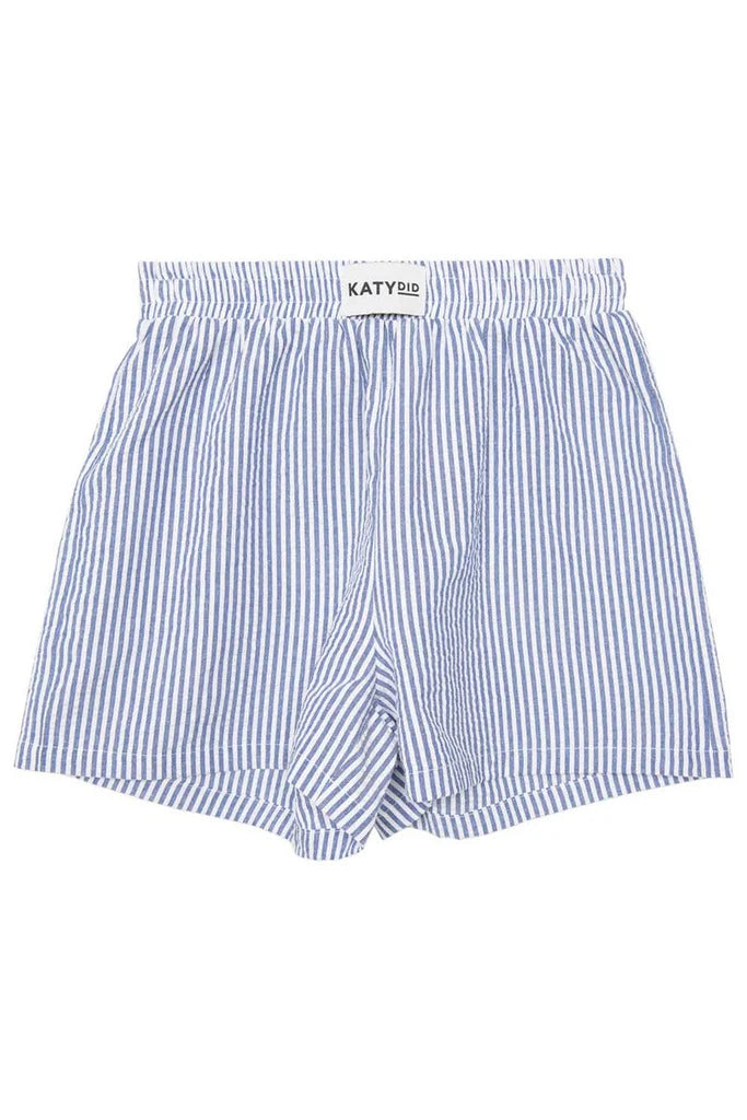 Blue Striped Boxer Casual Lounge Shorts