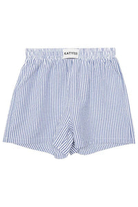 Blue Striped Boxer Casual Lounge Shorts
