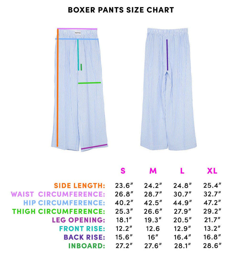 Blue Striped Boxer Casual Lounge Shorts
