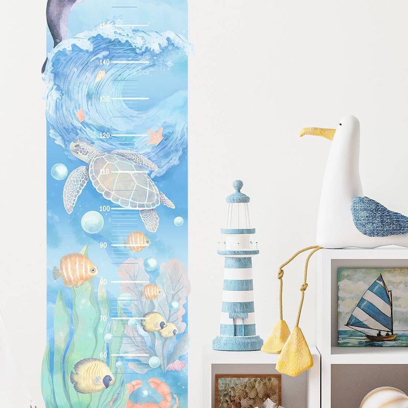 Underwater World Wall Sticker & Kid’s Growth Chart (cm)
