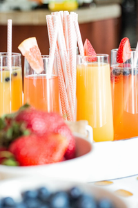 Watercolor Pink Florals & Gold Mimosa Bar Decoration Kit