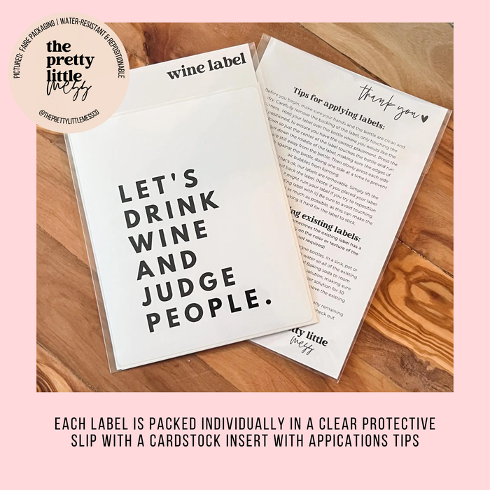 Funny Breakup Wine Label