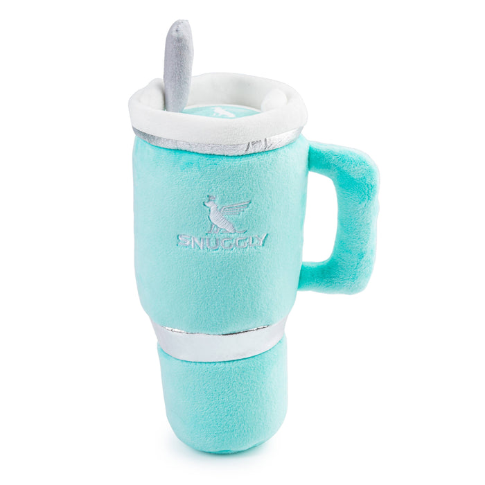 Snuggly Cup Dog Toy in Teal
