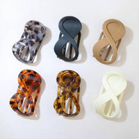 NO CREASE X SHAPE HAIR CLIP: COFFEE