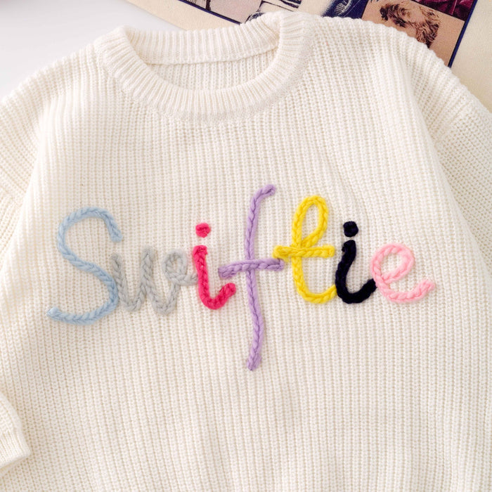 Little Kid’s Swiftie Embroidered Sweater