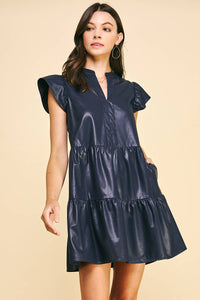 PU Leather Mini Dress