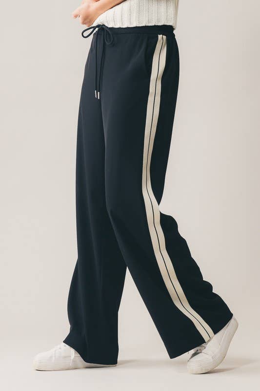Striped Energy Pants in Black