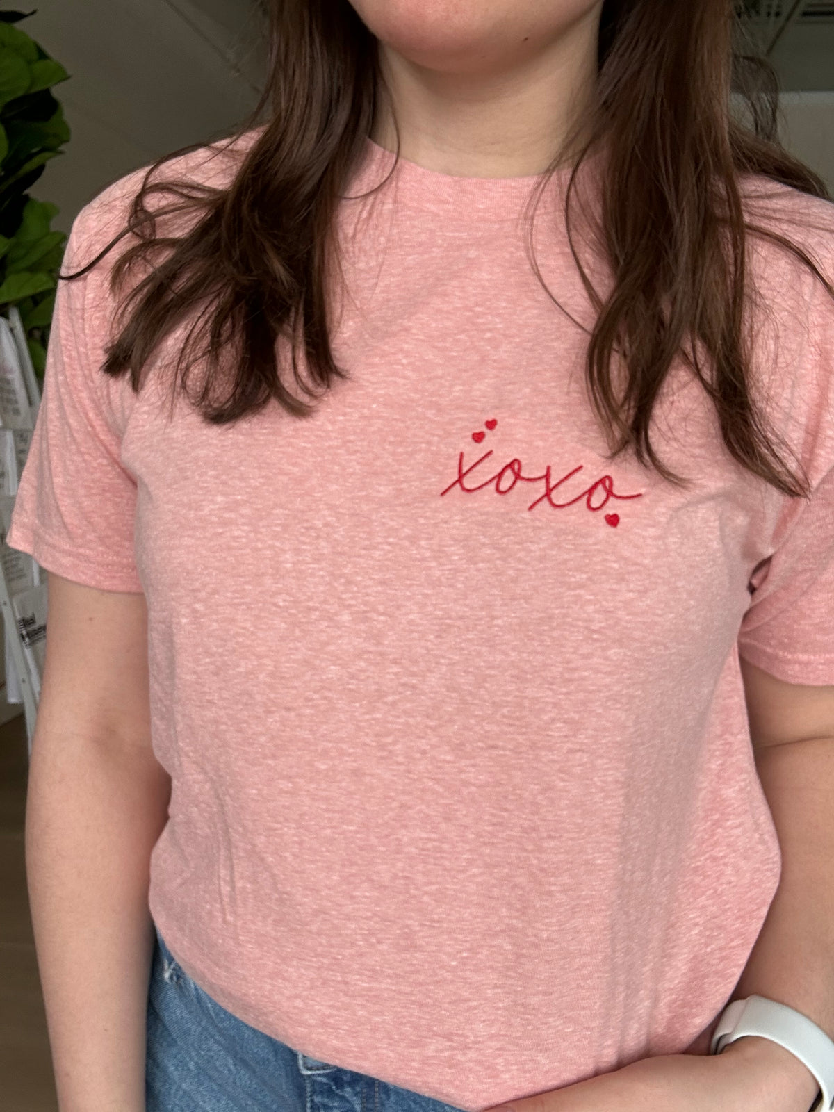 Valentine's Embroidery XOXO Graphic Tee