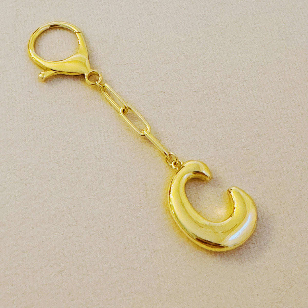 Whimsy Balloon Letter Initial Bag Charm: C