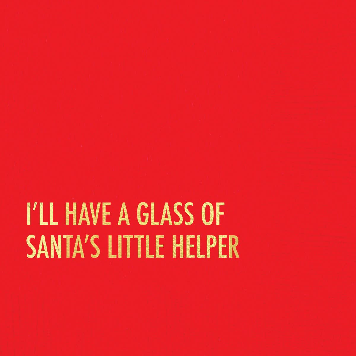 Santa Helper - Holiday Funny Cocktail Napkin