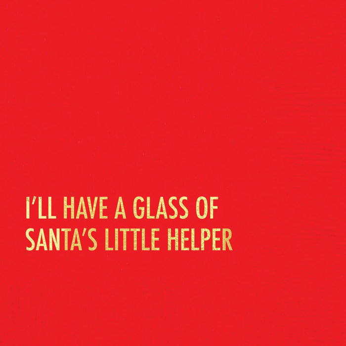 Santa Helper - Holiday Funny Cocktail Napkin
