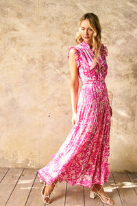 Floral Maxi Dress in Pink