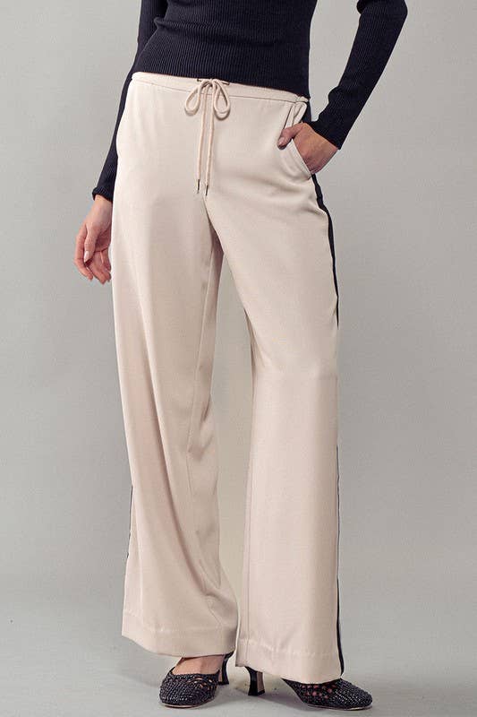 Striped Energy Pants in Ivory