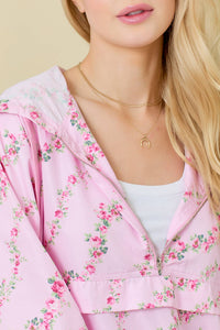 Floral Printed Windbreaker Jacket