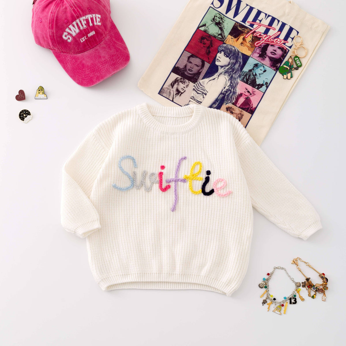 Little Kid’s Swiftie Embroidered Sweater