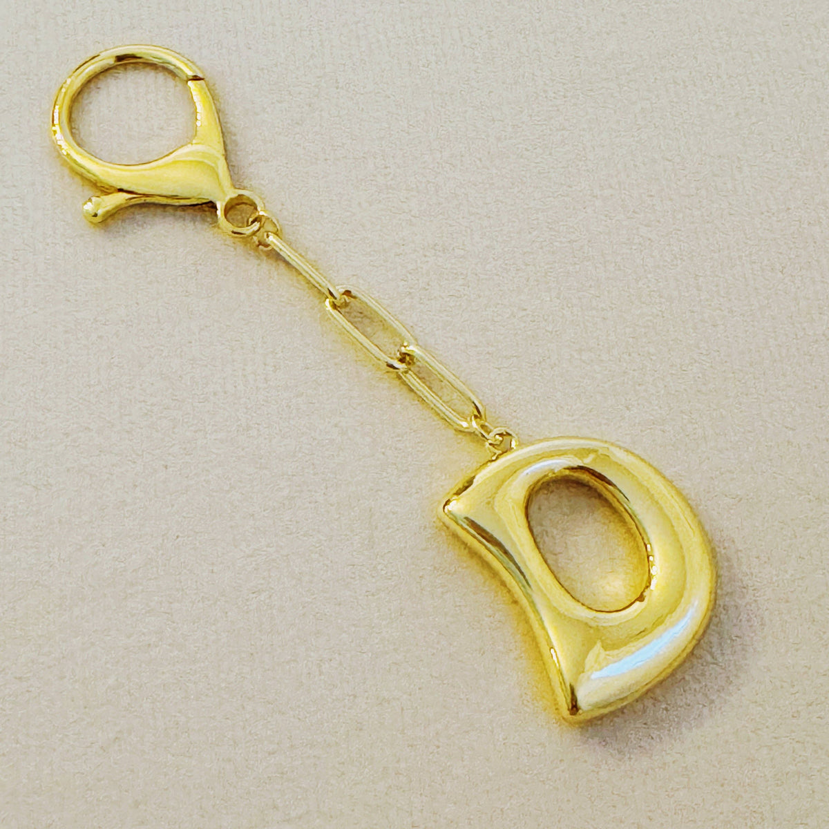 Whimsy Balloon Letter Initial Bag Charm: D