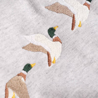 Flying Mallard Embroidered Heavyweight Fleece Sweatshirt: SAND / S