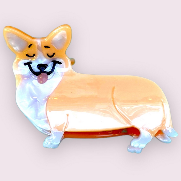 Dog Hair Claw Clip: Corgi