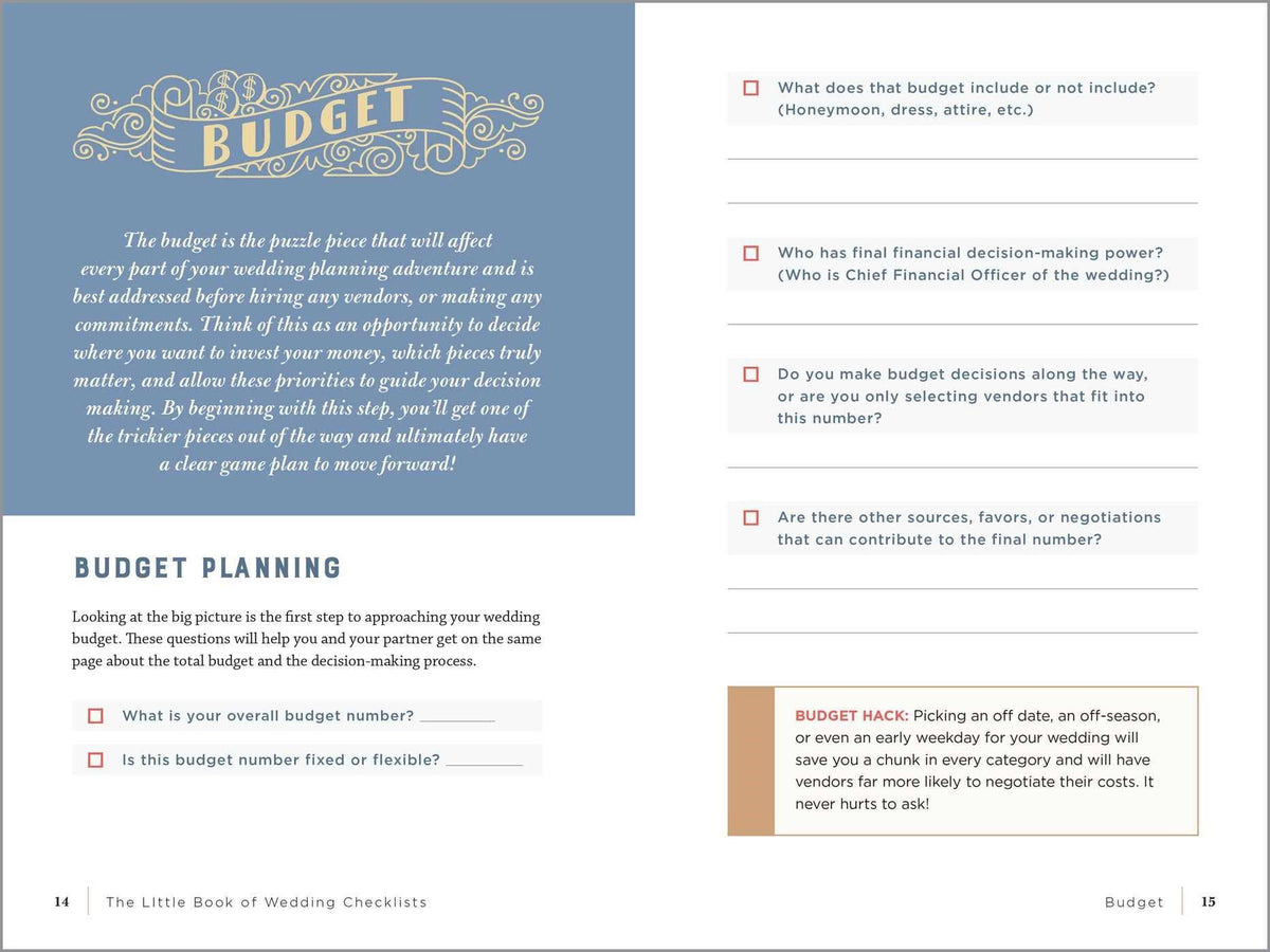 Little Book of Wedding Checklists