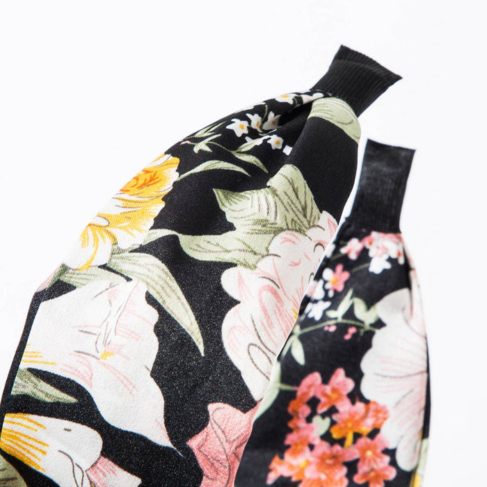 Flower Bohemian Headband in Black