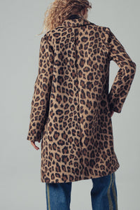 * Leopard Print Oversized Statement Coat