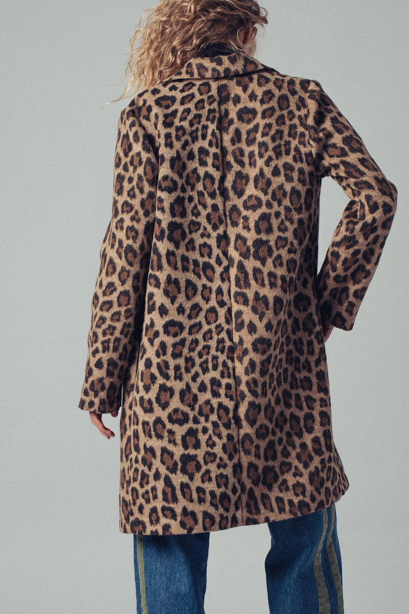* Leopard Print Oversized Statement Coat