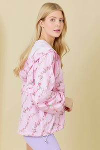 Floral Printed Windbreaker Jacket