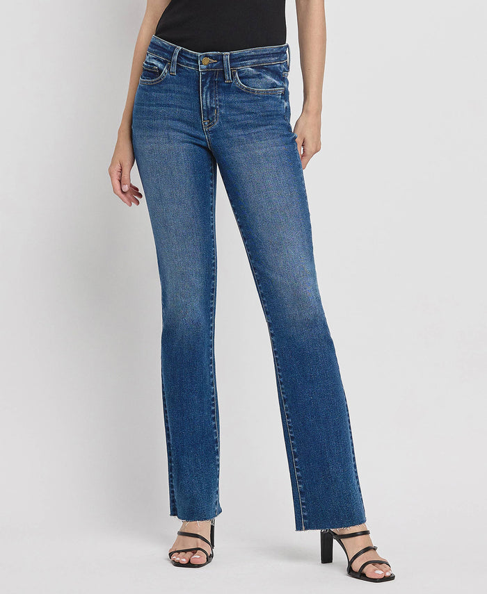 Mid-Rise Slim Bootcut Jeans