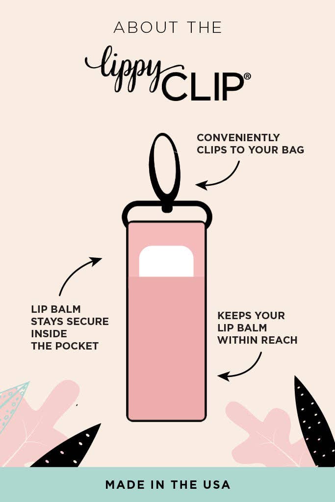 Light Blue and White Gingham LippyClip® Lip Balm Holder
