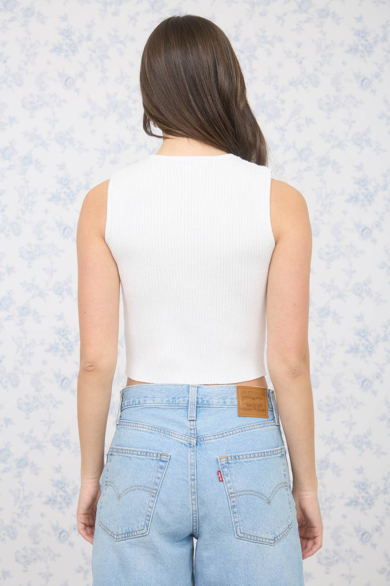 Cutout Bow Detail Ribbed Sweater Top in Dark Olive