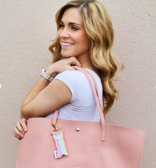 Pastel Gold Stripe LippyClip Lip Balm Holder