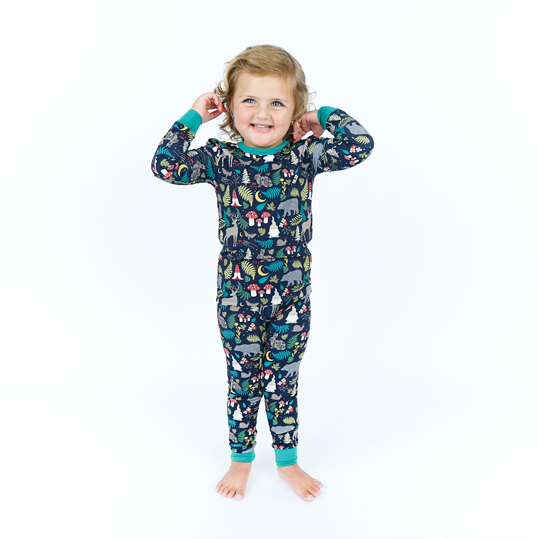 Night Forest Kids Long Sleeve Pajama Set