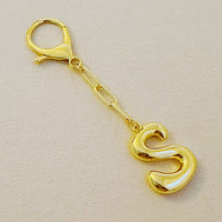 Whimsy Balloon Letter Initial Bag Charm: S
