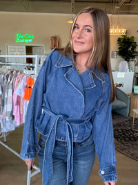 The Denim Trailblazer Trench Coat